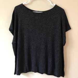 COS black glitter blouse